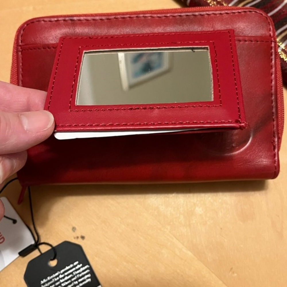 NWT Julia Buxton RFID Red Leather Wallet - Picture 5 of 15